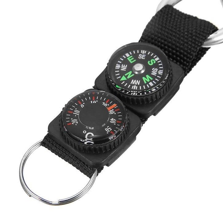 3 in 1 sleutelhanger - kompas - thermometer - karabijn, Doe-het-zelf en Verbouw, Overige Doe-het-zelf en Verbouw, Nieuw, Ophalen of Verzenden