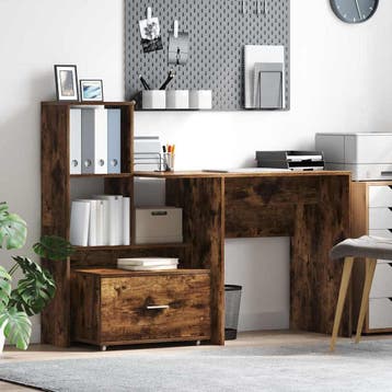 vidaXL Ladenkast 55 x 45 x 31 cm Gerookt eiken, Huis en Inrichting, Kasten | Overige, Verzenden, Nieuw