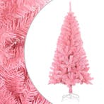 vidaXL Kunstkerstboom met standaard 150 cm PVC roze, Diversen, Kerst, Verzenden, Nieuw