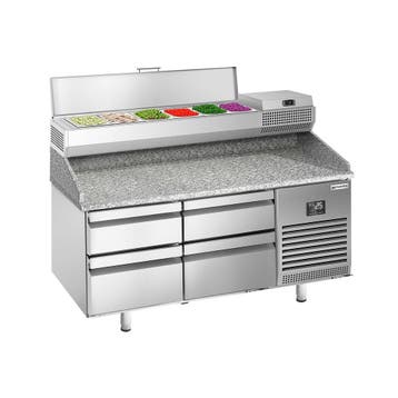 GGM Gastro | Pizza koelwerkbank Premium PLUS - 1490x700mm -, Verzenden, Nieuw in verpakking, RVS Meubilair