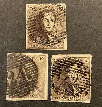 België 1849 - Leopold 1 : Epauletten in onderscheiden, Gestempeld