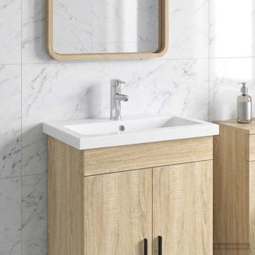 vidaXL Badkamer Waskom Chroom 61 x 40 x 16,5 cm Metaal, Verzenden, Nieuw