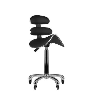 Zadelkruk Zwart Ergonomisch Verstelbaar – Met Rugleuning –, Ophalen of Verzenden, Nieuw