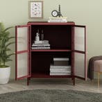Sideboard Säkylä dressoir 84x64x35 cm Bordeaux rood [en.casa, Huis en Inrichting, Verzenden, Nieuw