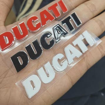 3D Ducati Logo Sticker - Gepersonaliseerde Motor & Auto Deco, Verzenden, Nieuw