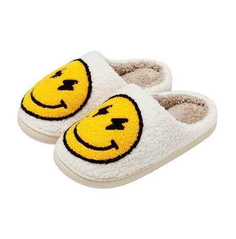 Smiley Pantoffels | Pluche Gevoerd | Maat 36 tot 45 | Sale, Kleding | Dames, Schoenen, Pantoffels of Sloffen, Nieuw, Verzenden