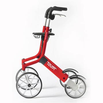 Mobio Rollator Trust Lets Go Out Rood, Ophalen of Verzenden, Nieuw