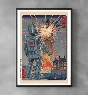Sato Hageshi - Speelgoed - Steel Colossus Over London - Tin