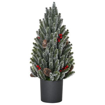 TRUUSK Kunstmatige Sneeuwbedekte Tafel-Kerstboom - 170 Takke, Verzenden