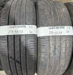 2x215-55-17 Continental Zomer 2x4.5mm €50 PerBand 215 55 17, Ophalen, 17 inch, Band(en), Personenwagen