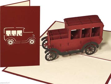 Oldtimer | Klassieke auto pop-up wenskaart, Verzenden, Nieuw