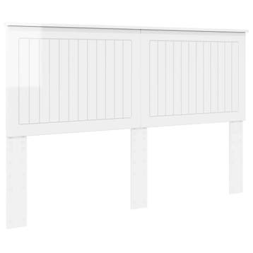 vidaXL Hoofdbord Hoogglans Wit Bewerkt hout, Verzenden, Nieuw, Wit, Hout