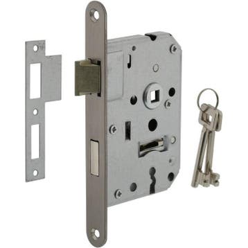 Woningbouw klavier dag- en nachtslot geborsteld rvs 55 mm..., Ophalen of Verzenden, Nieuw, Rvs, Slot