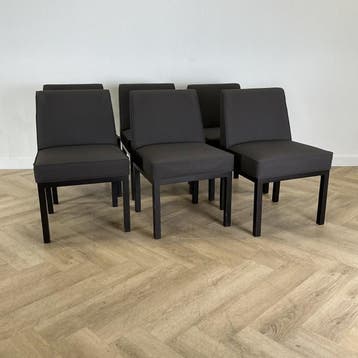 Jules Wabbes Louise stoel door Bul, complete set van 6 stuks, Ophalen of Verzenden, Gebruikt, Stof, Vijf, Zes of meer stoelen