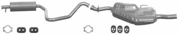 Complete uitlaat Einddemper + Middendemper Saab 9-3, 900, Auto-onderdelen, Uitlaatsystemen, Verzenden, Nieuw