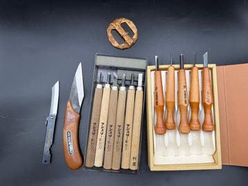 Werkgereedschap Vintage - Japanse houtsnijgereedschappen