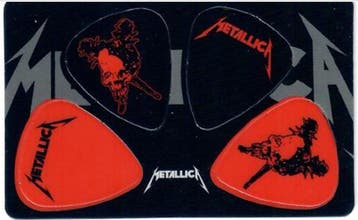 Metallica - Pikcard met 4 plectrums, Verzamelen, Muziek, Artiesten en Beroemdheden, Ophalen of Verzenden, Nieuw, Gebruiksvoorwerp