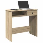 vidaXL Bureau 80x40x75 cm bewerkt hout sonoma eikenkleurig, Verzenden, Nieuw