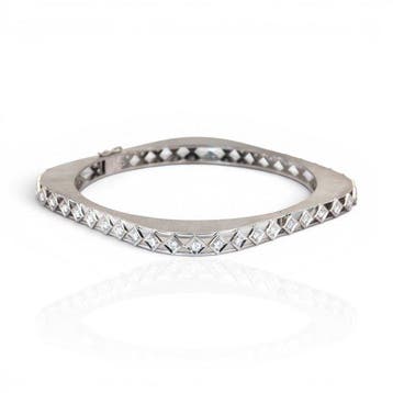 Zonder minimumprijs - Armband - 18 karaat Witgoud - 2.11ct.