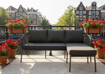 Chaise Longue Loungeset  Limoges  Antraciet  Rope  The Outsi, Verzenden, Nieuw