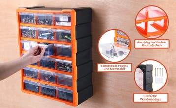 Opbergsysteem met 18 Lades 47,5x38x16cm voor Gereedschap, Verzenden, Nieuw
