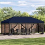 vidaXL Paviljoen met zijwanden 6 x 3 m Blauw Polyester en, Verzenden, Nieuw