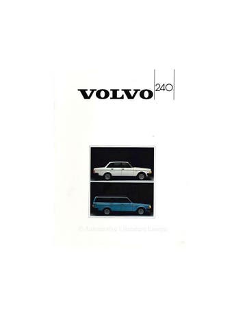 1985 VOLVO 240 BROCHURE DUITS, Nieuw, Volvo, Author