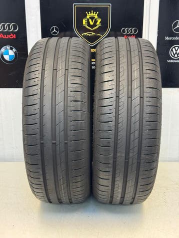 2 stuks 195/55R16 zomerbanden Goodyear Efficiënt Grip 5,5 mm, Gebruikt, 16 inch, Band(en), Personenwagen