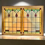 Jugendstil Glas-in-loodraam - 107 x 75 - Diepenheim - near, Antiek en Kunst