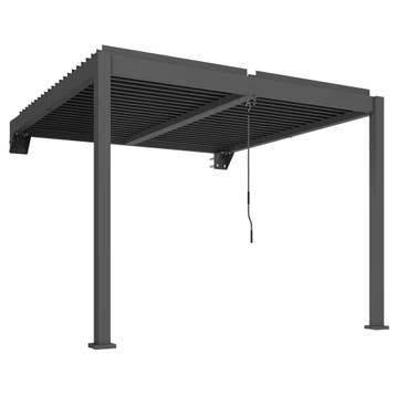 Pergola Ca. 3x3 M Aluminium Terrasoverkapping Met Verstelbaa, Verzenden