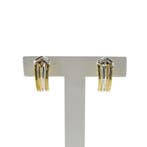 Tricolor gouden oorstekers met diamant; 0,04 ct. (Oorbellen), Sieraden, Tassen en Uiterlijk, Oorbellen, Gebruikt, Overige kleuren