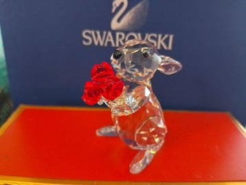 Swarovski - Beeldje - Rabbit with Roses - 5063338 - Box +, Antiek en Kunst