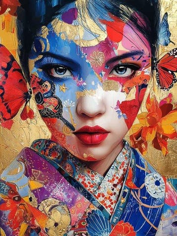 Belleza Resiliente: Geisha Kintsugi - Yamila - Spanje