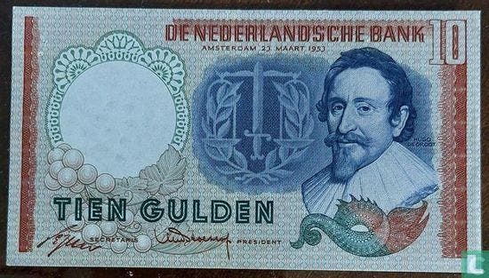Nederland - Tientje  - 1953, Postzegels en Munten, Bankbiljetten | Nederland, Los biljet, Verzenden