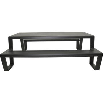 Picknickset-Estilo-Antraciet Aluminium-220cm-Lesli Living, Tuin en Terras, Tuintafels, Verzenden, Nieuw