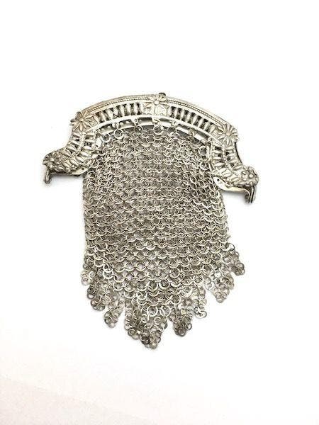 19e eeuws zilveren beursje/portemonee (Portemonnee), Sieraden, Tassen en Uiterlijk, Portemonnees, Overige kleuren, Gebruikt, Overige merken