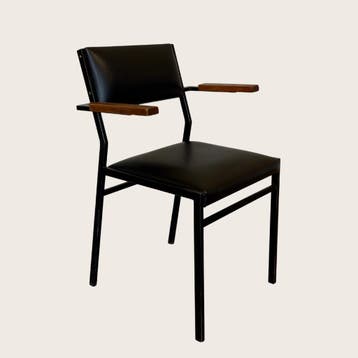Vintage armstoel in de stijl van Martin Visser SE21, Ophalen, Gebruikt, Hout