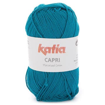 Katia Capri - 82161 donkerturquoise - Katoen Garen, Hobby en Vrije tijd, Breien en Haken, Ophalen of Verzenden, Nieuw