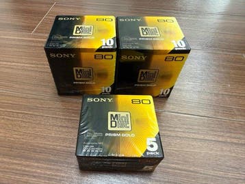 Sony Prism Gold 80 MiniDisc Aantal items: 25, Nieuw