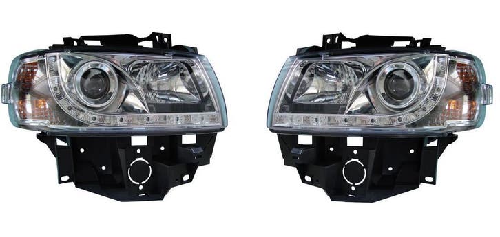 Koplampen DRL-Look Chroom Transporter T4 GP 96-03 DL VWK61, Auto-onderdelen, Verlichting, Nieuw, Volkswagen