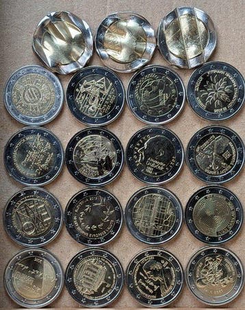Europa. 2 Euro Various Years (incl. mint error coins) (19