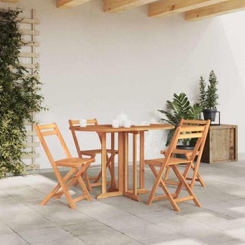 vidaXL Tuintafel inklapbaar 120x70x75 cm massief teakhout, Verzenden, Nieuw, Hout
