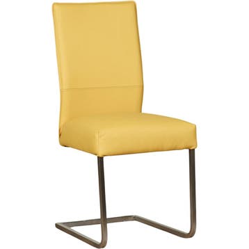 Set van 10 Leren eetkamerstoelen Remix - Toledo Giallo, Ophalen of Verzenden, Nieuw, Leer, Vijf, Zes of meer stoelen