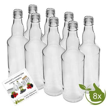 Glazenfles Bolhals 500ml (8 stuks), Nieuw, Ophalen of Verzenden, Overige merken, Glas