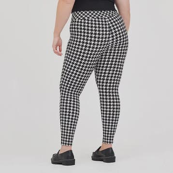 Plus Size Leggings Dames met Pied-de-Poule Print - Hoge Tail, Kleding | Dames, Verzenden, Nieuw
