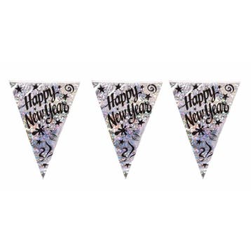 Happy New year vlaggen slinger / oud en nieuw versiering 3.., Ophalen of Verzenden, Nieuw