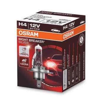 Osram H4 Halogeenlamp 12V 60/55W P43t Night Breaker Silver, Ophalen of Verzenden, Nieuw