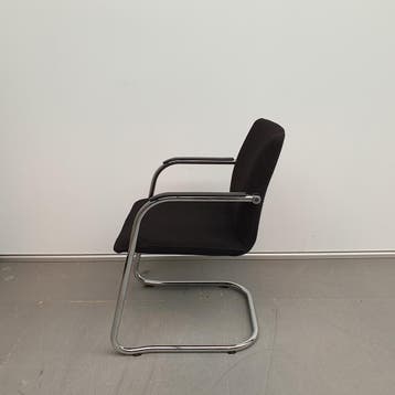 Luxe Aspa Klöber vergaderstoel - zwarte stof (alleen per set, Ophalen of Verzenden, Nieuw