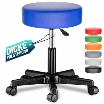Rolkruk kunstleer Blauw 360° draaibaar (Kantoor inrichting), Verzenden, Nieuw in verpakking