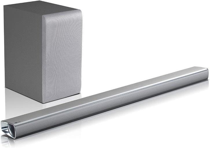 LG SJ5 - 2.1 soundbar met draadloze subwoofer, Audio, Tv en Foto, Soundbars, Zo goed als nieuw, Bluetooth, Met externe subwoofer